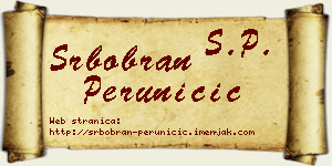 Srbobran Peruničić vizit kartica